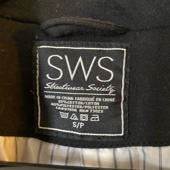 Blazer Black size Small SWS Streetwear Society - Picture 4 of 4